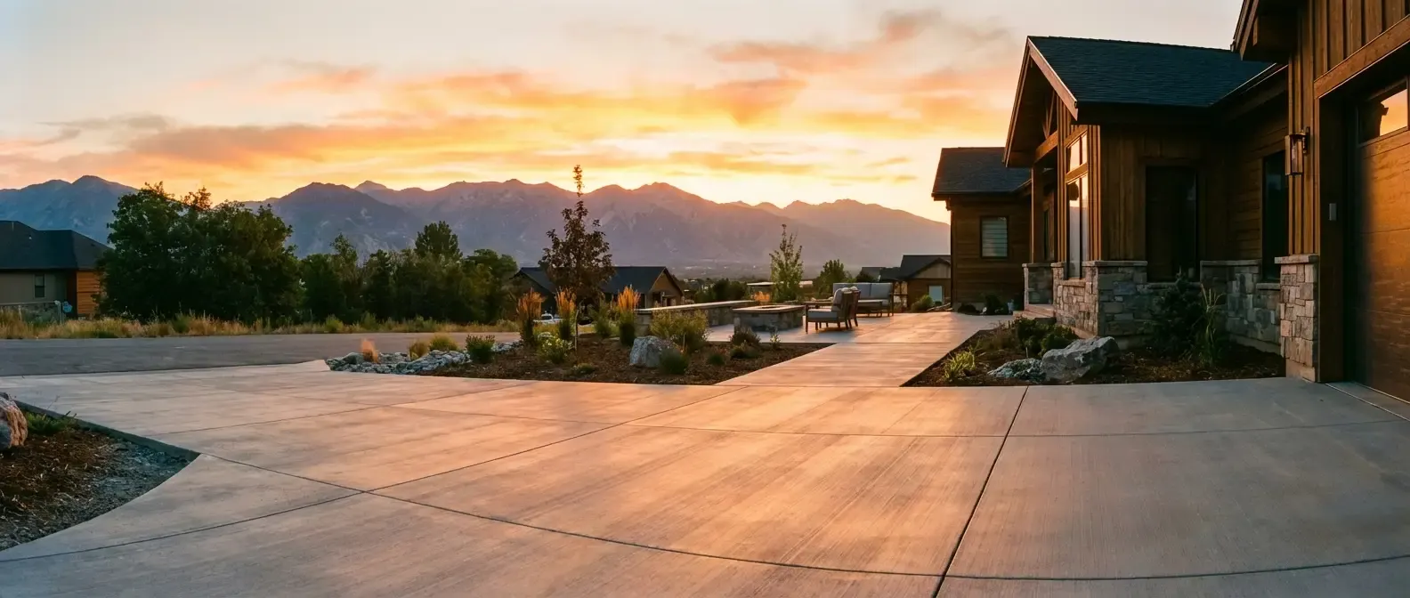 Rhode Concrete Final Beautiful concrete work at sunset